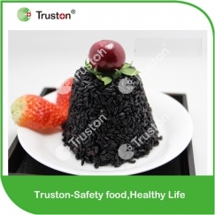 Nutritious black or red rice in bag